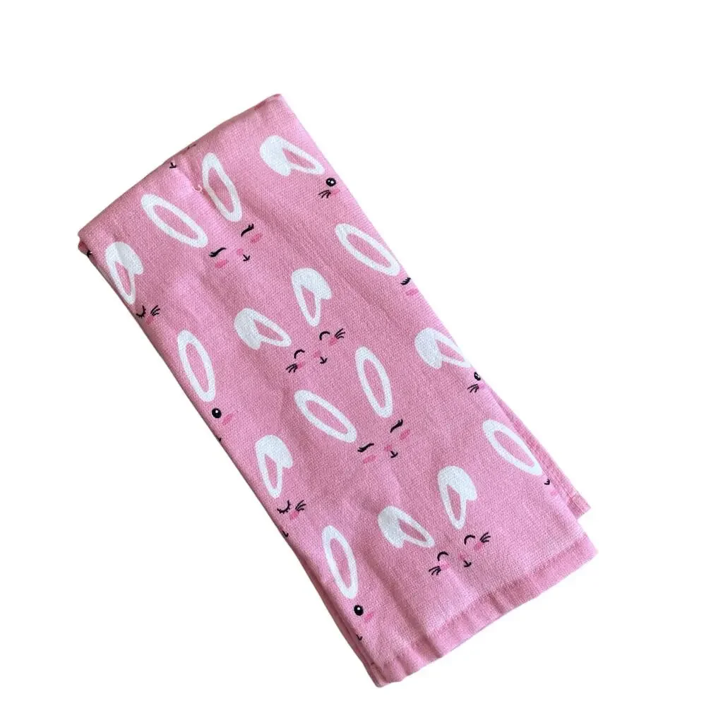SMIZE Pink Easter Bunny Rabbit Kitchen Towels 18x28 Set of 2 NEW
